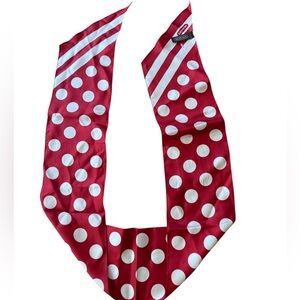 Coach Red and White Striped Scarf brand new